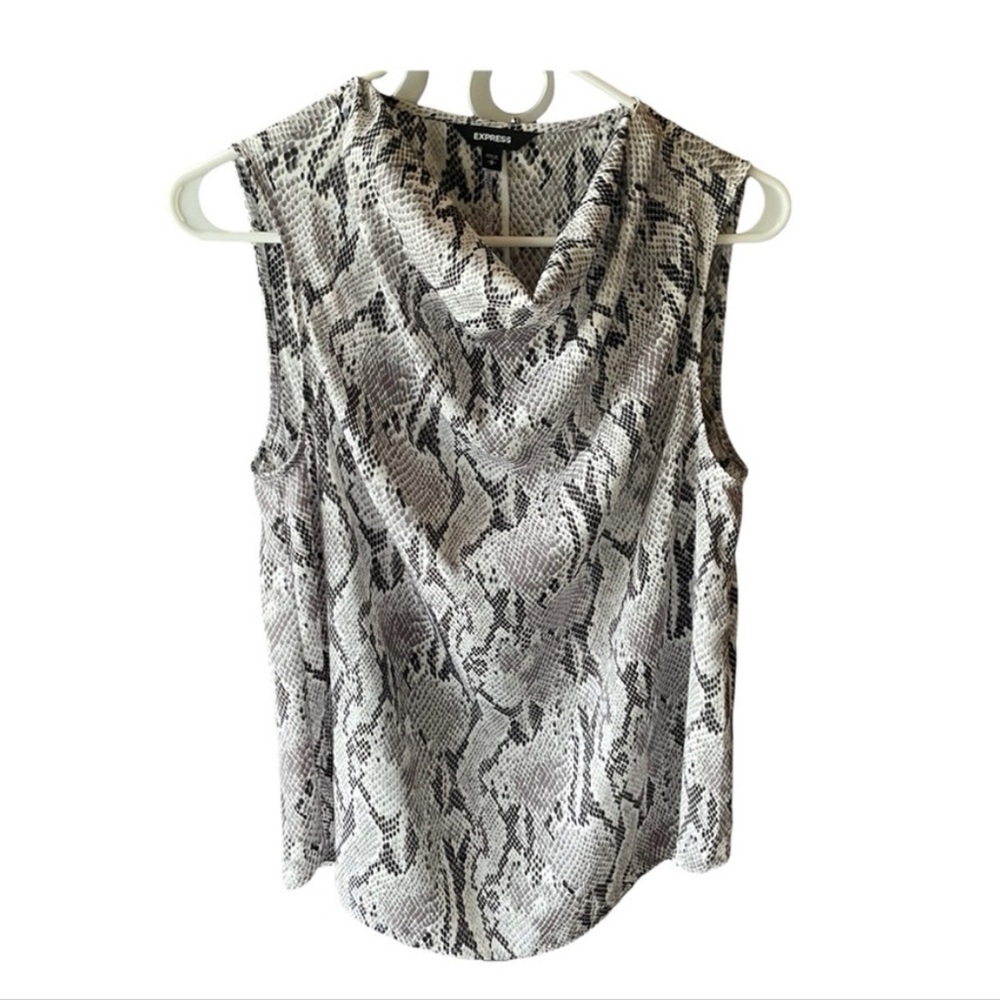 Express silk snake skin top